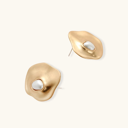 Flow Pearl Studs - ratnalijewels