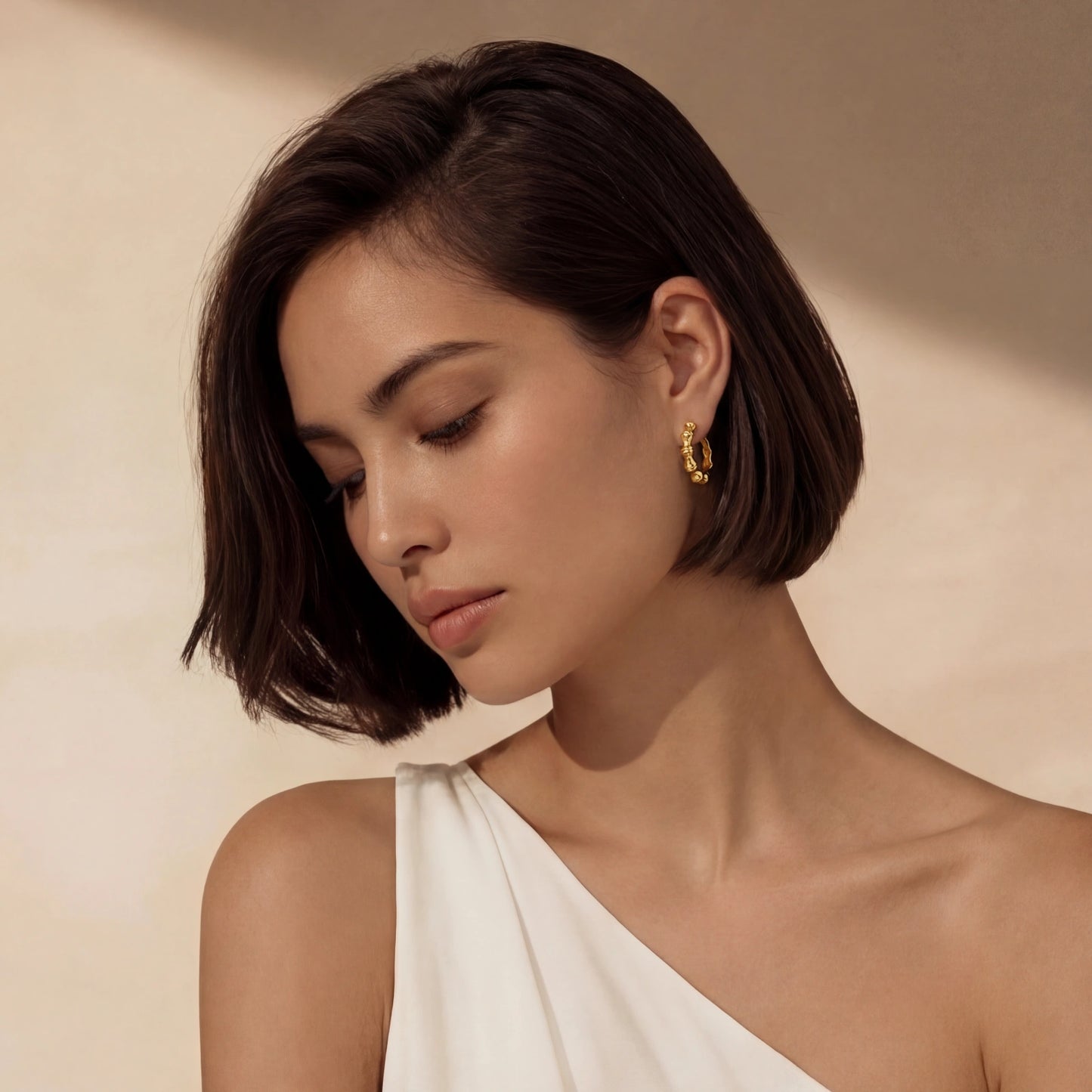 Bamboo Segment Hoops - ratnalijewels