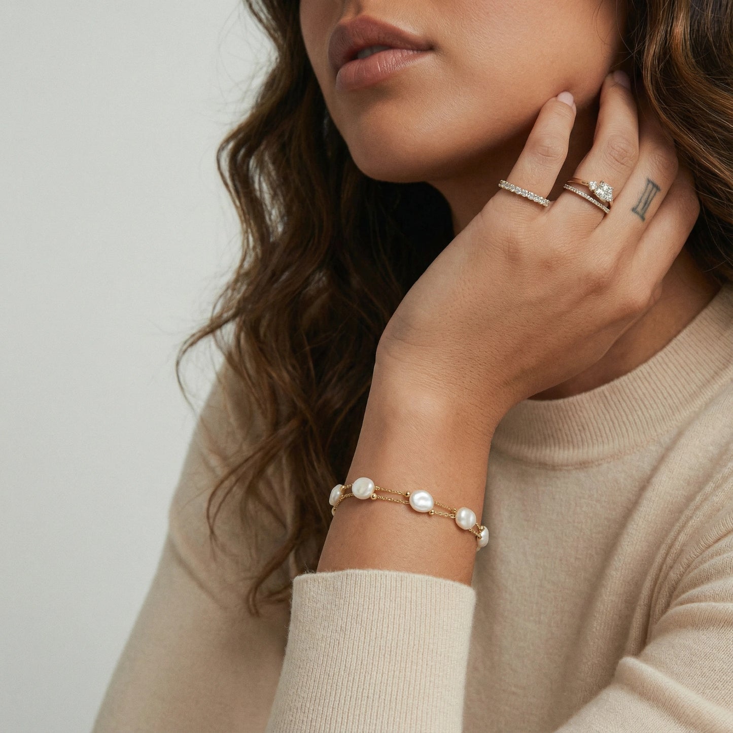 Baroque Pearl Layered Bracelet - ratnalijewels