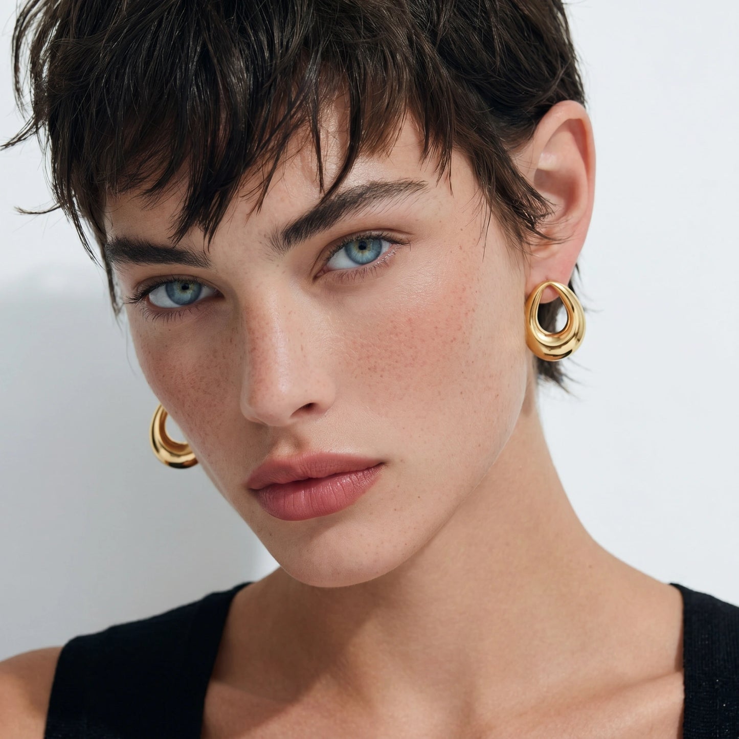 Golden Loop Studs - ratnalijewels