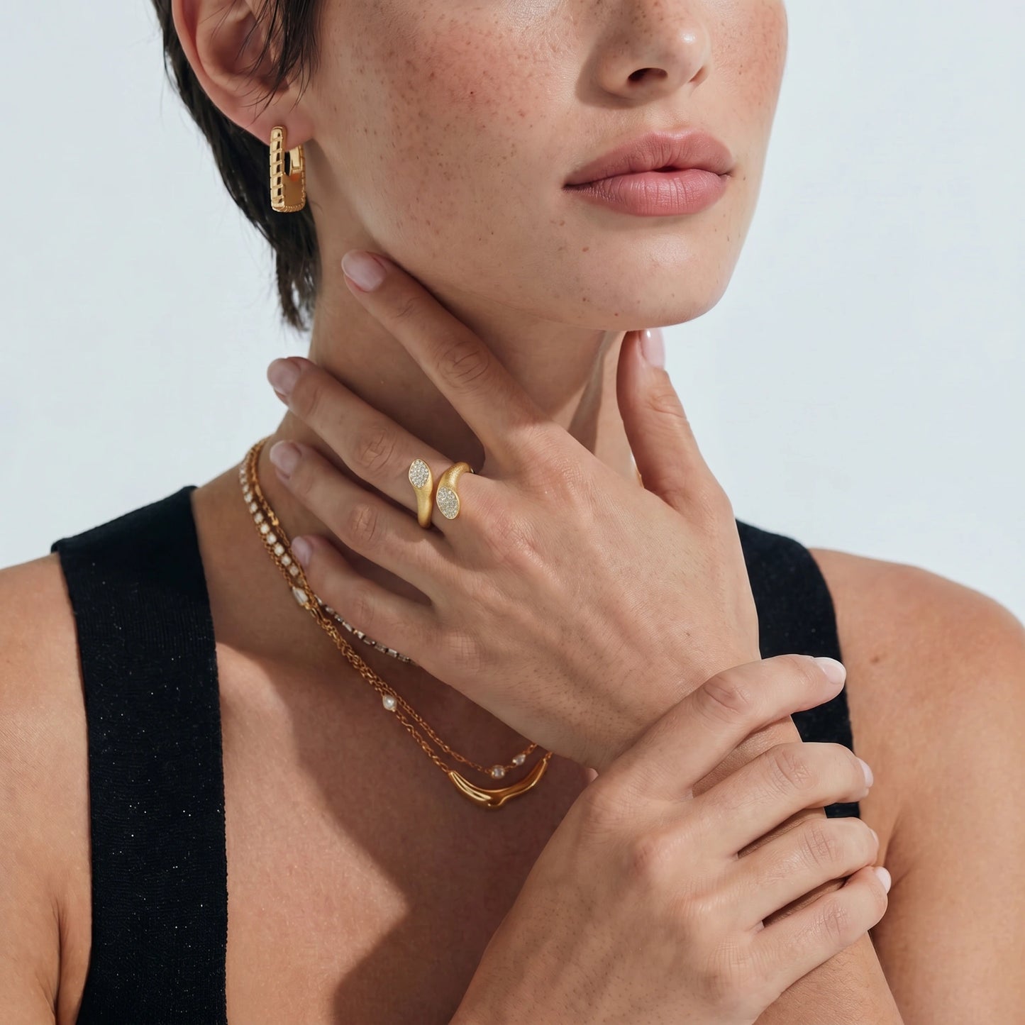 Bamboo Huggie Hoops - ratnalijewels
