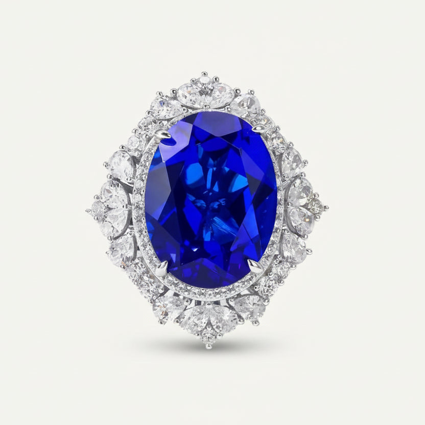 blue sapphire cocktail ring