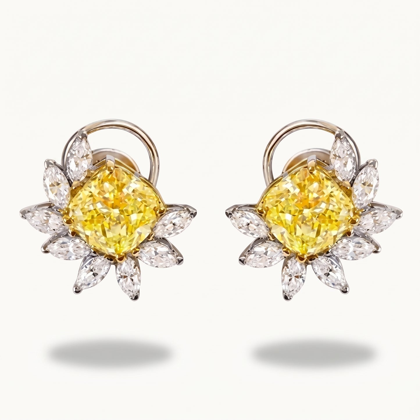 Citrine Sunburst Stud Earrings
