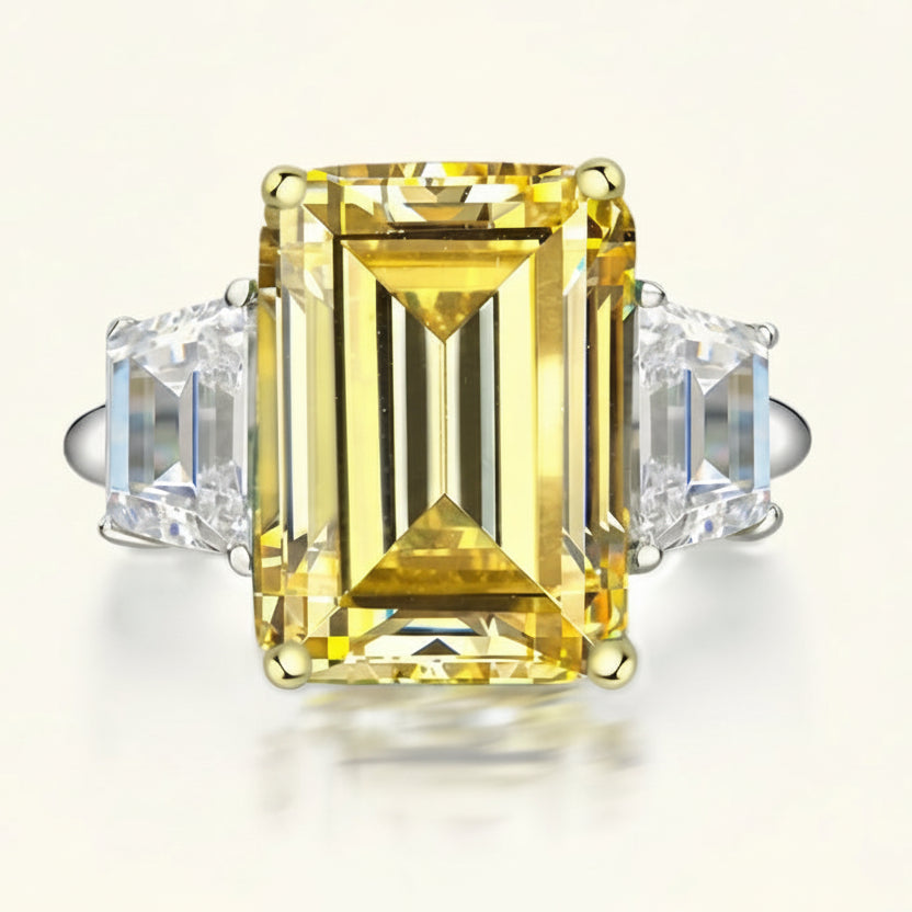 Yellow cocktail ring