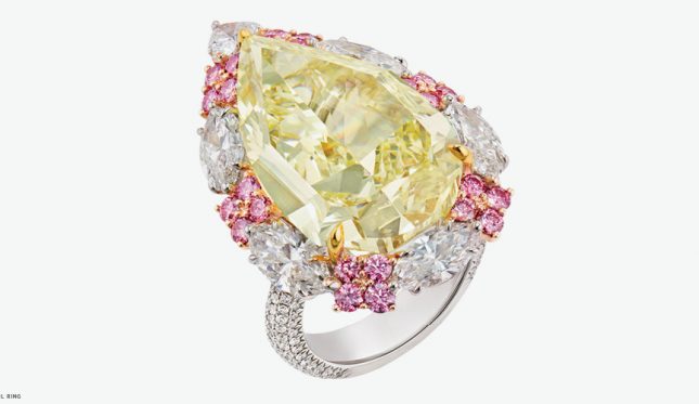 yellow gemstone diamond cocktail ring, Rings - Ratnali Jewels