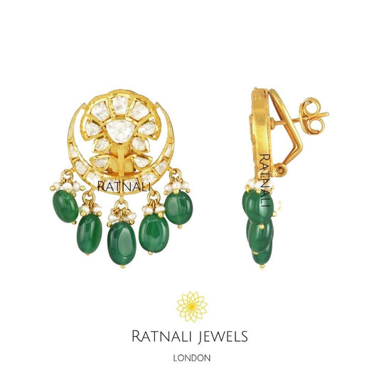 moissanite polki earrings