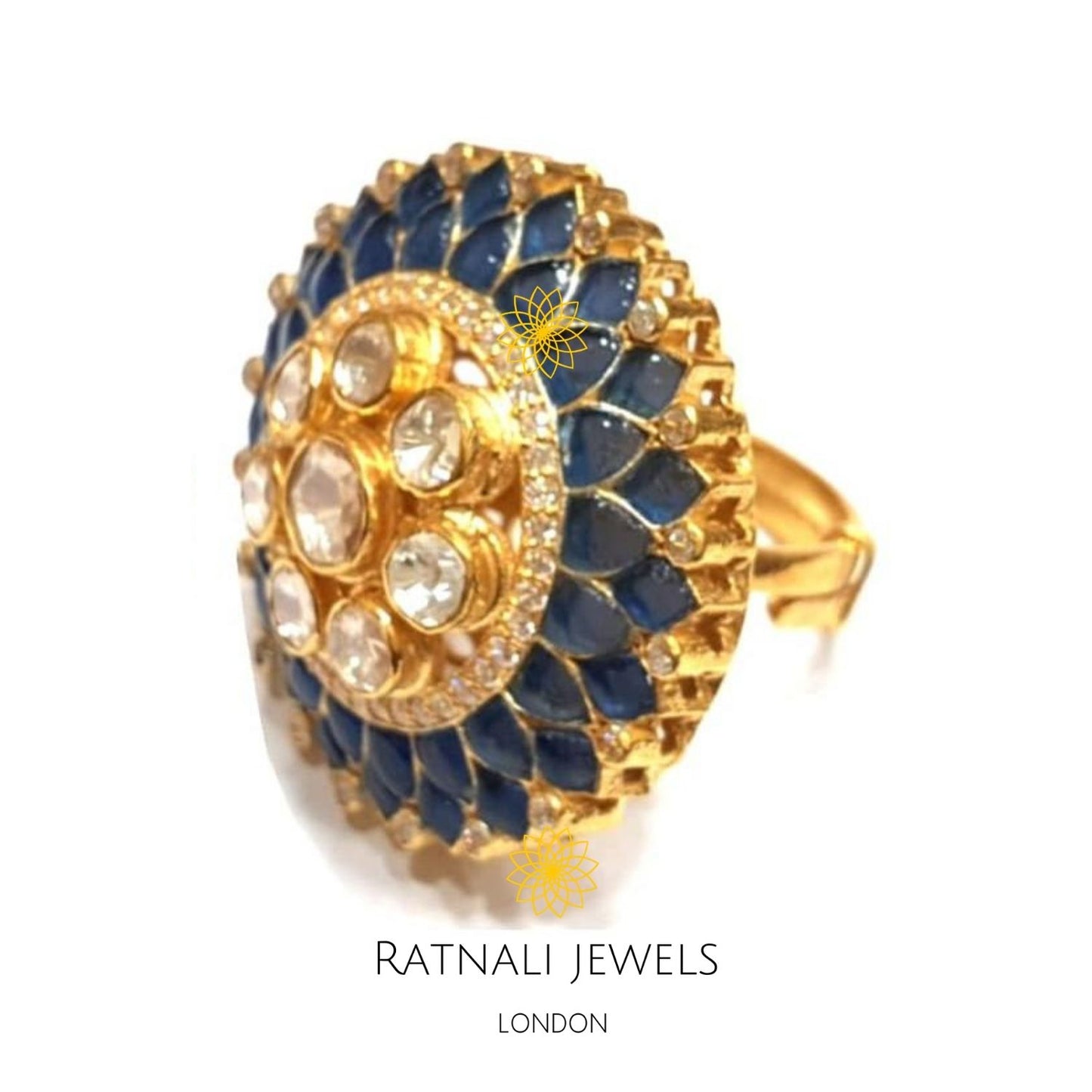 Polki cocktail ring