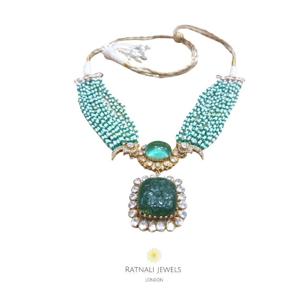 polki emerald necklace