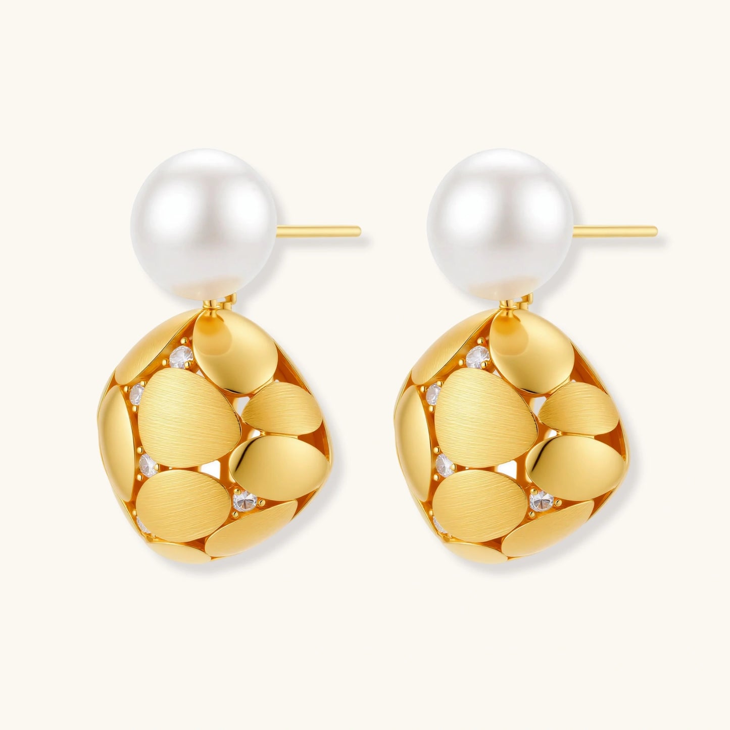 Petal Drop Pearl Earrings