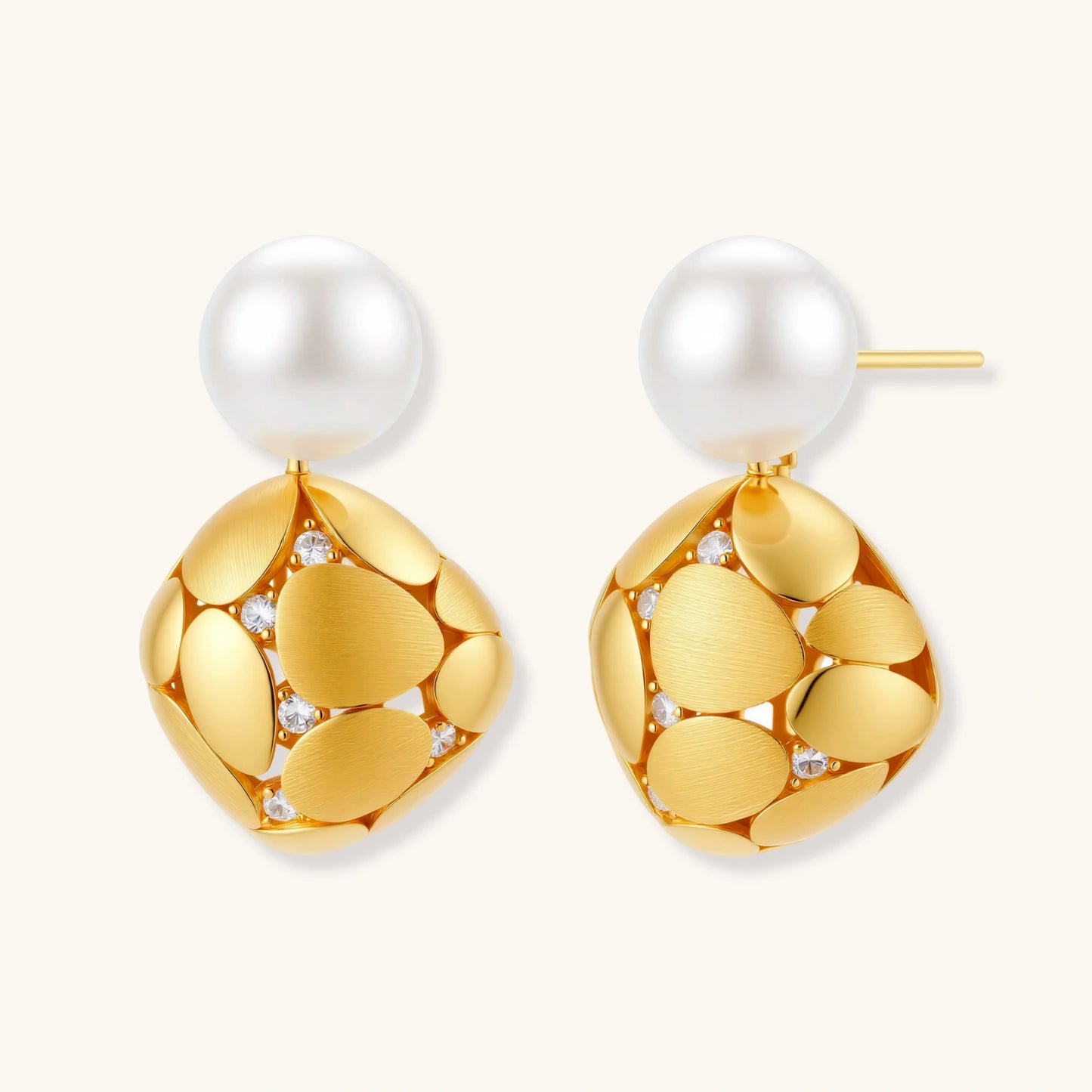 Petal Drop Pearl Earrings
