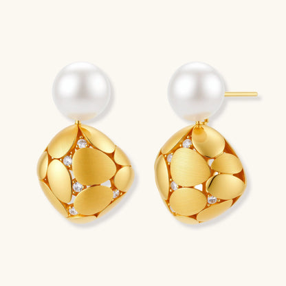 Petal Drop Pearl Earrings