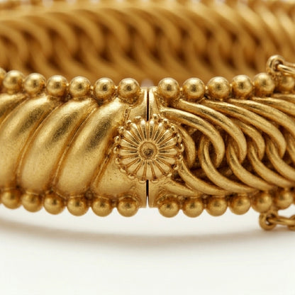 Heritage Sutrala Twisted Rope Gold Kada Bangle - ratnalijewels