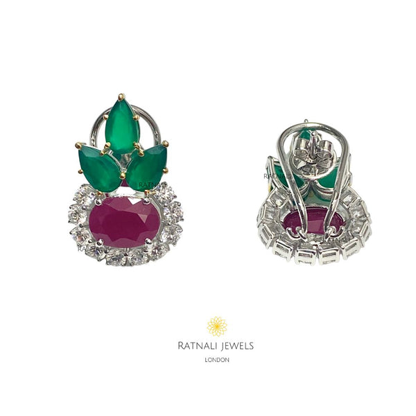 Gemstone diamond earrings UK