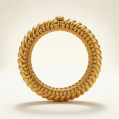 Heritage Sutrala Twisted Rope Gold Kada Bangle - ratnalijewels