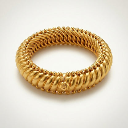 Heritage Sutrala Twisted Rope Gold Kada Bangle - ratnalijewels
