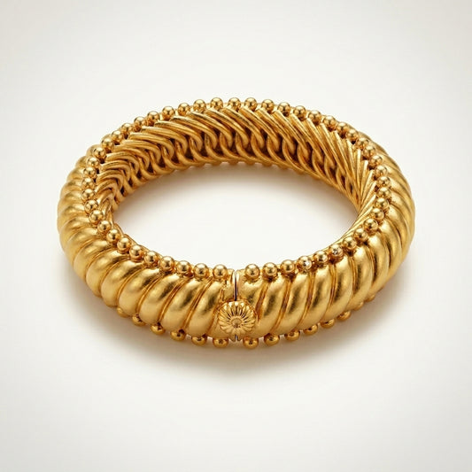 Heritage Sutrala Twisted Rope Gold Kada Bangle - ratnalijewels