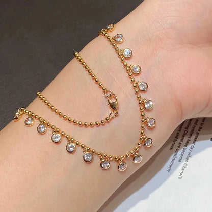 Gold plated silver diamond necklace 3