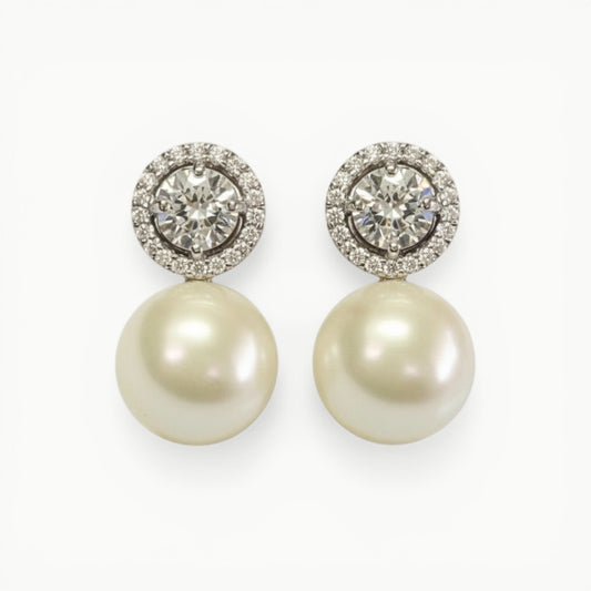 Pearl Drop Cluster Earrings - ratnalijewels