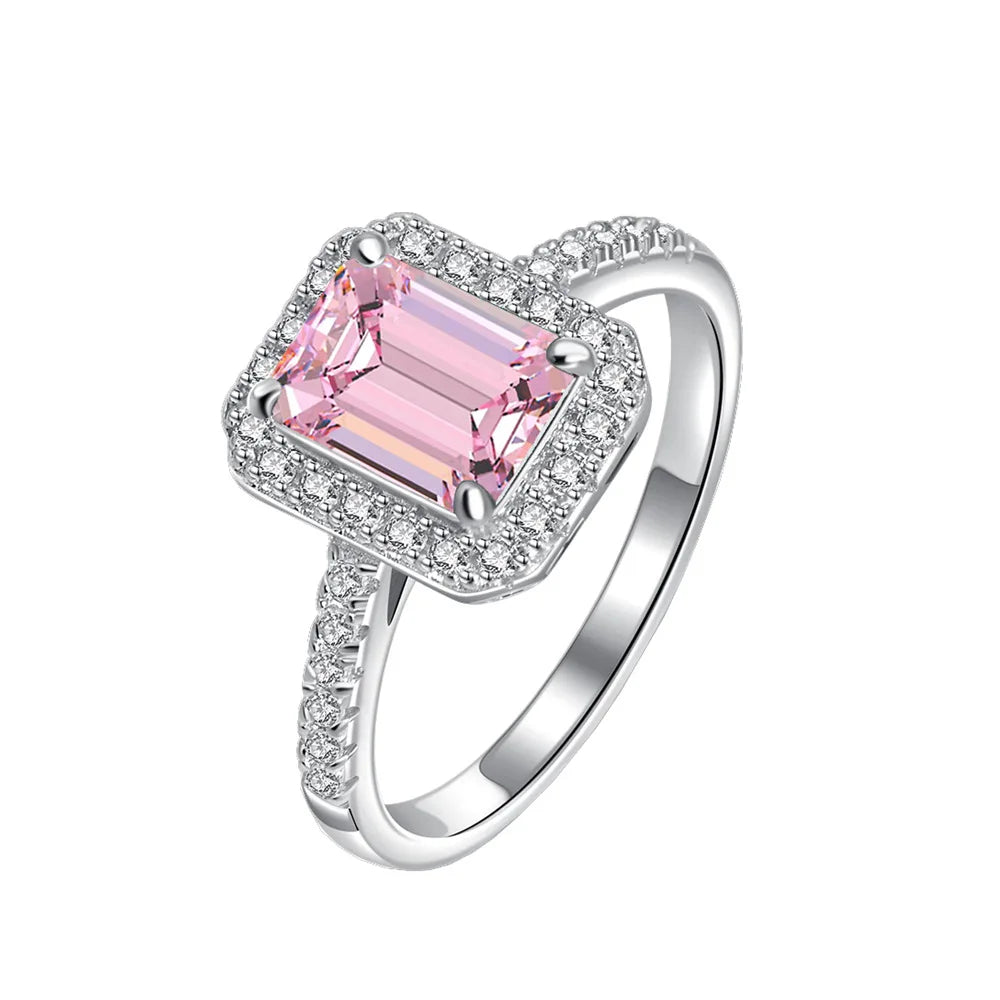 Pink diamond wedding ring