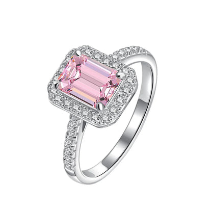 Pink diamond wedding ring