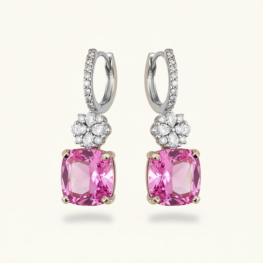 pink diamond earrings