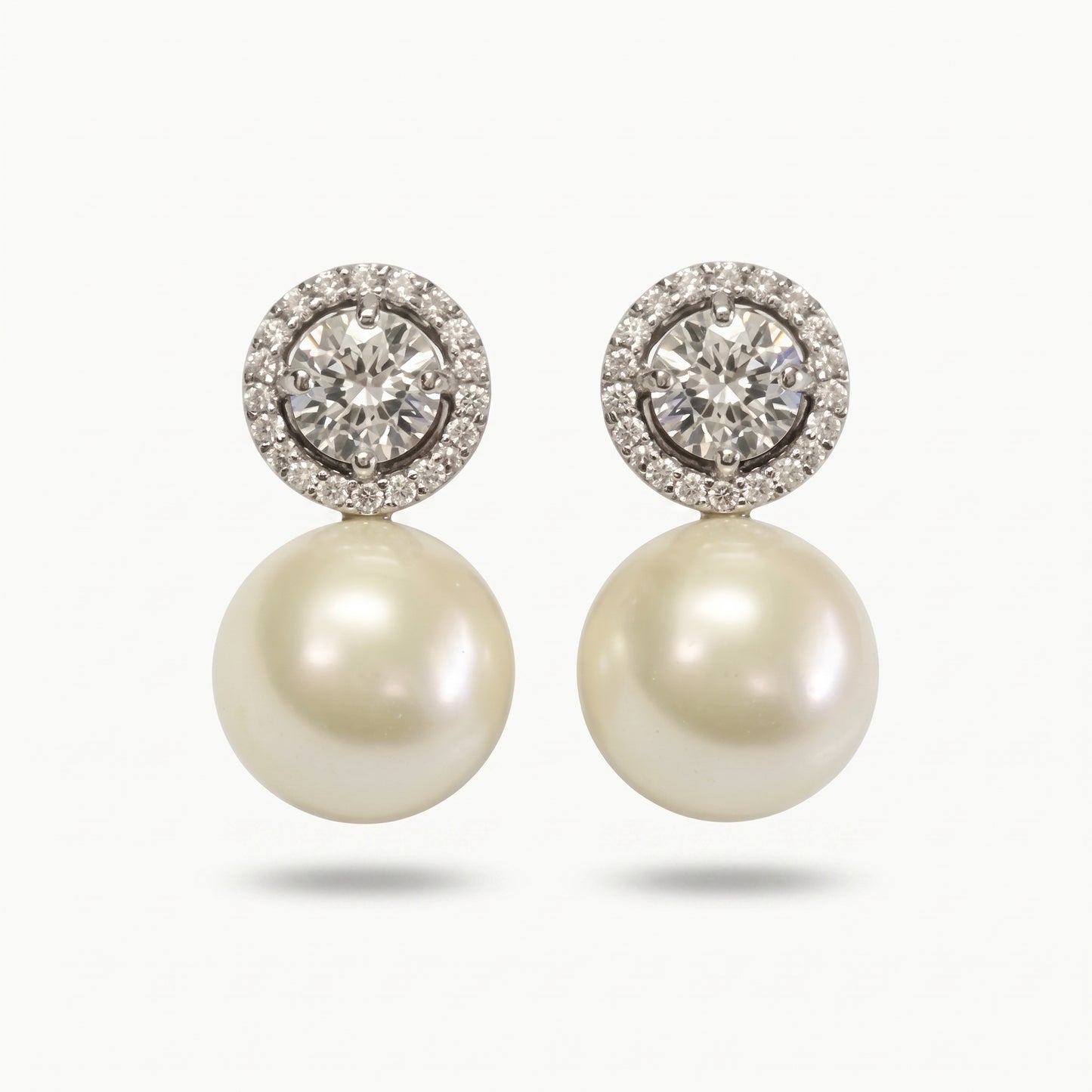 Round Pearl Drop Earrings