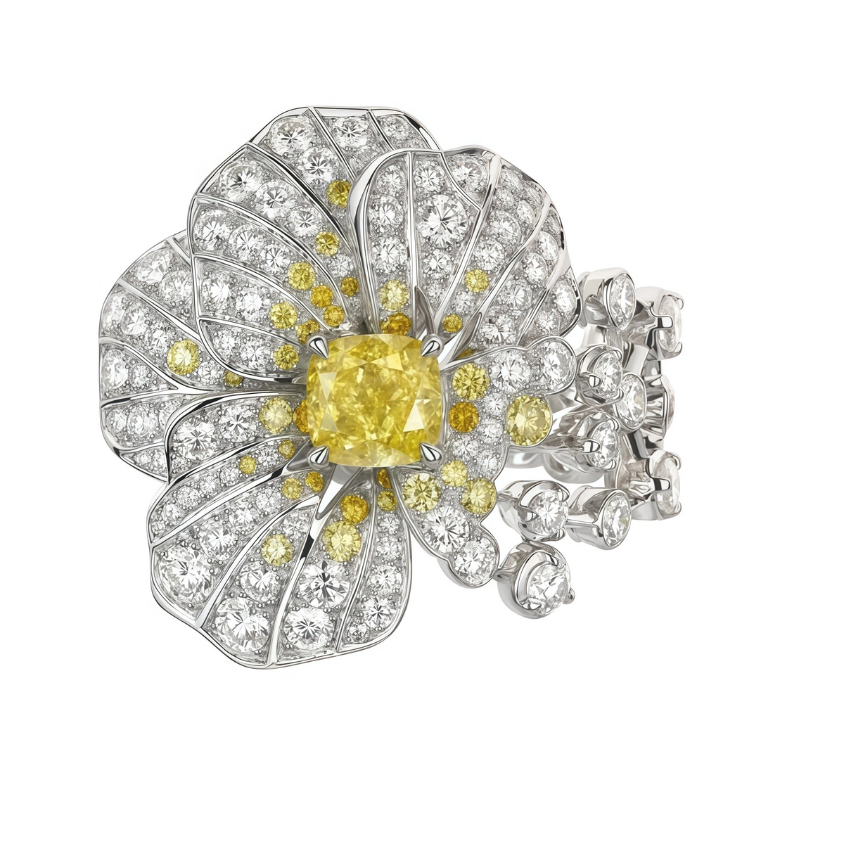 Blue Crystal Flower Statement Ring - Ratnali Jewels