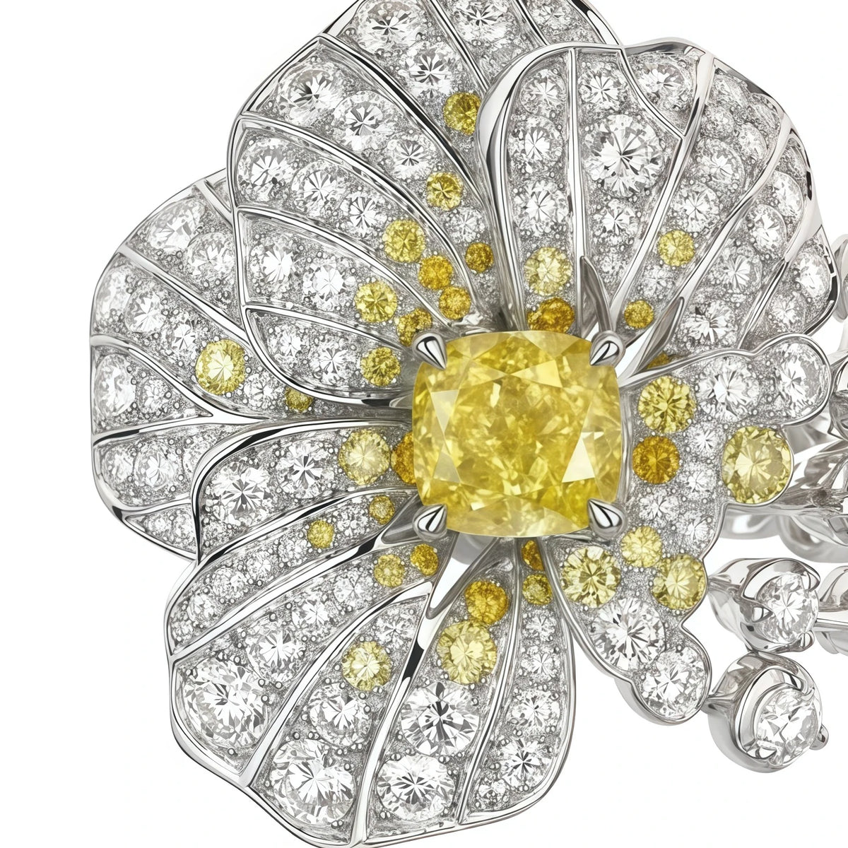 Blue Crystal Flower Statement Ring view 2 - Ratnali Jewels