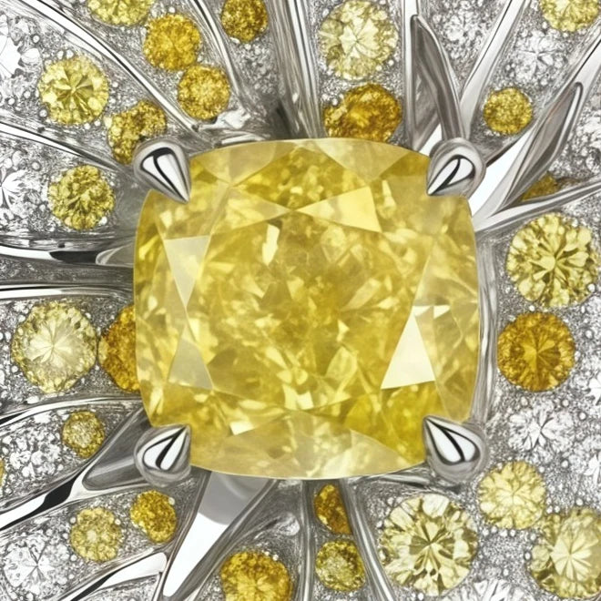 Blue Crystal Flower Statement Ring view 3 - Ratnali Jewels
