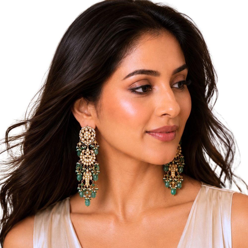 bridal polki earrings