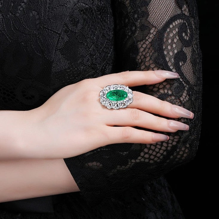 cocktail ring emerald