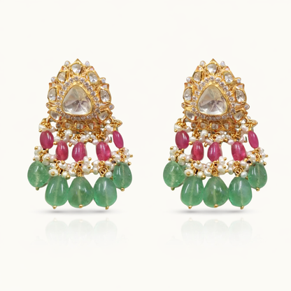 Polki Jadau Ruby and Emerald Bridal Set