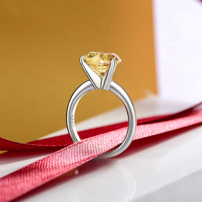 Heart Cut CZ Statement Silver Ring view 3 - Ratnali Jewels
