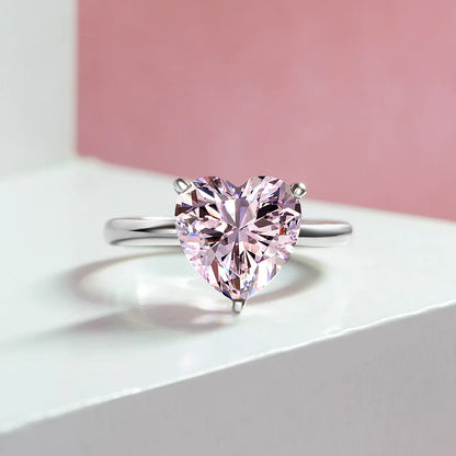 Heart Cut CZ Statement Silver Ring view 4 - Ratnali Jewels