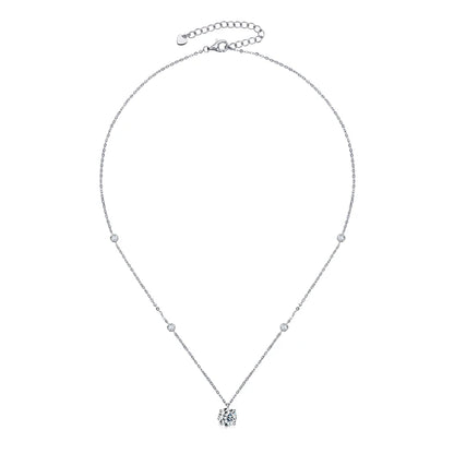 Moissanite 2 Carat Solitaire Pendant Necklace in 14K Gold Filled, view 5, Ratnali Jewels