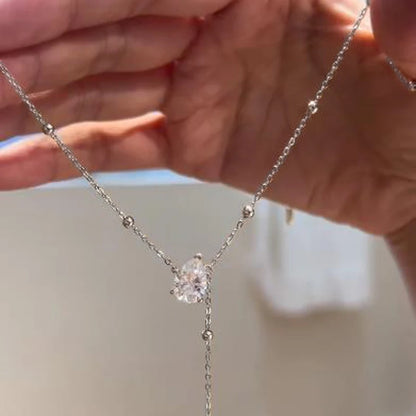 Moissanite Teardrop Pendant Necklace in 14K Gold Filled, view 2, Ratnali Jewels