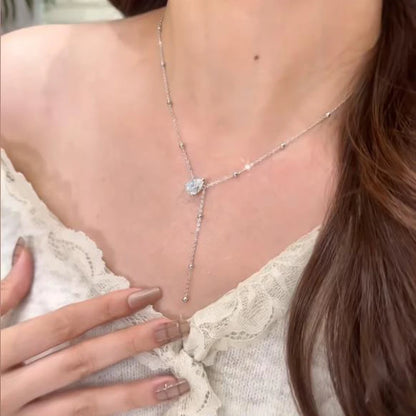 Moissanite Teardrop Pendant Necklace in 14K Gold Filled, view 6, Ratnali Jewels