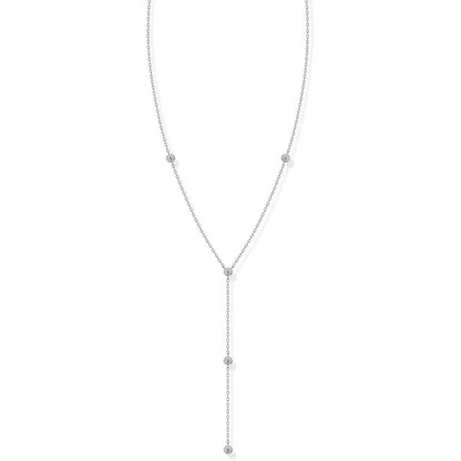 Moissanite Y Drop Tassel Necklace in 14K Gold Filled, view 7, Ratnali Jewels
