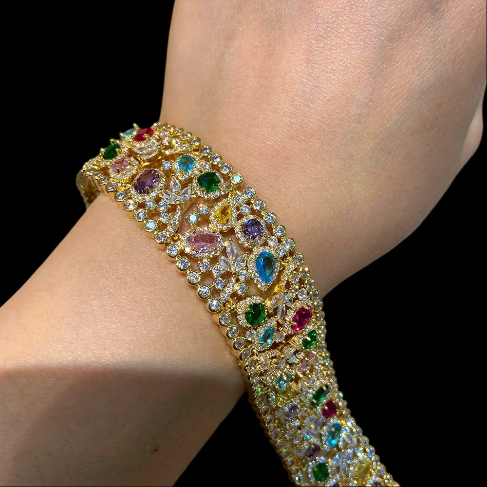 multi colour emstone bracelet  2