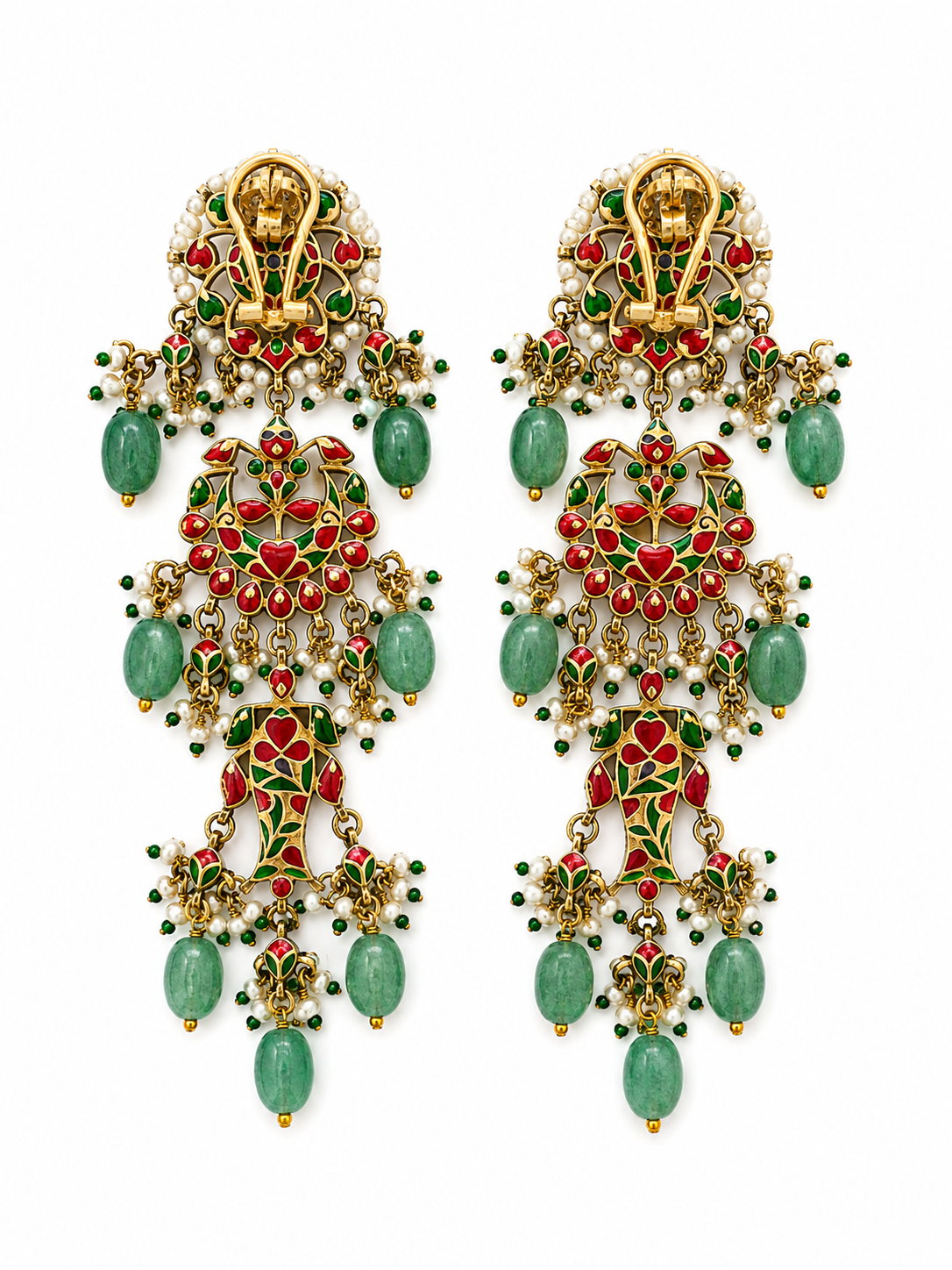 Polki earrings backside