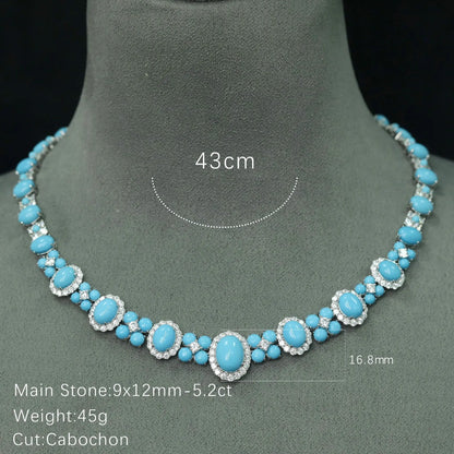 Turquoise pendant on a 17 inch sterling silver chain