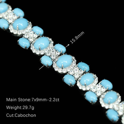 Slim turquoise and silver stacking bracelet