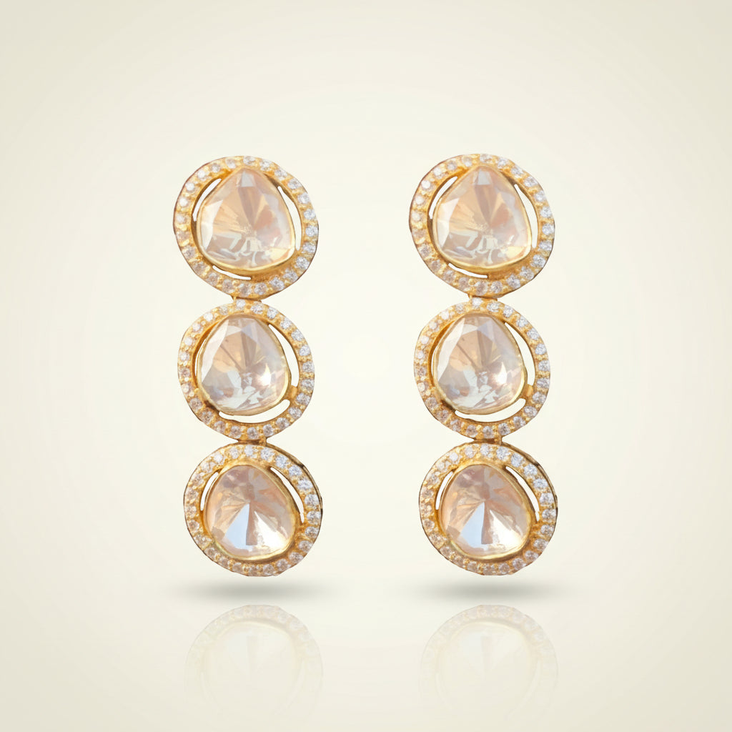 polki gold earrings jaipur