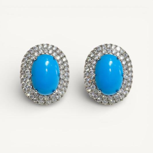 turquoise stud earrings