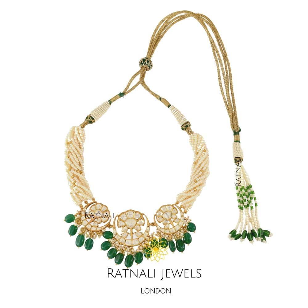 moissanite polki necklace