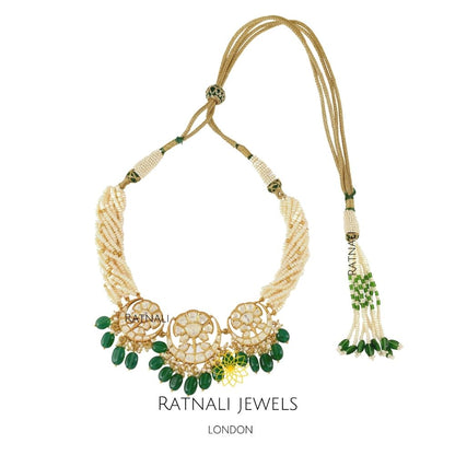 moissanite polki necklace