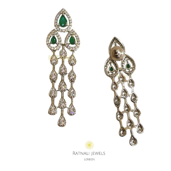 emerald diamond earrings UK
