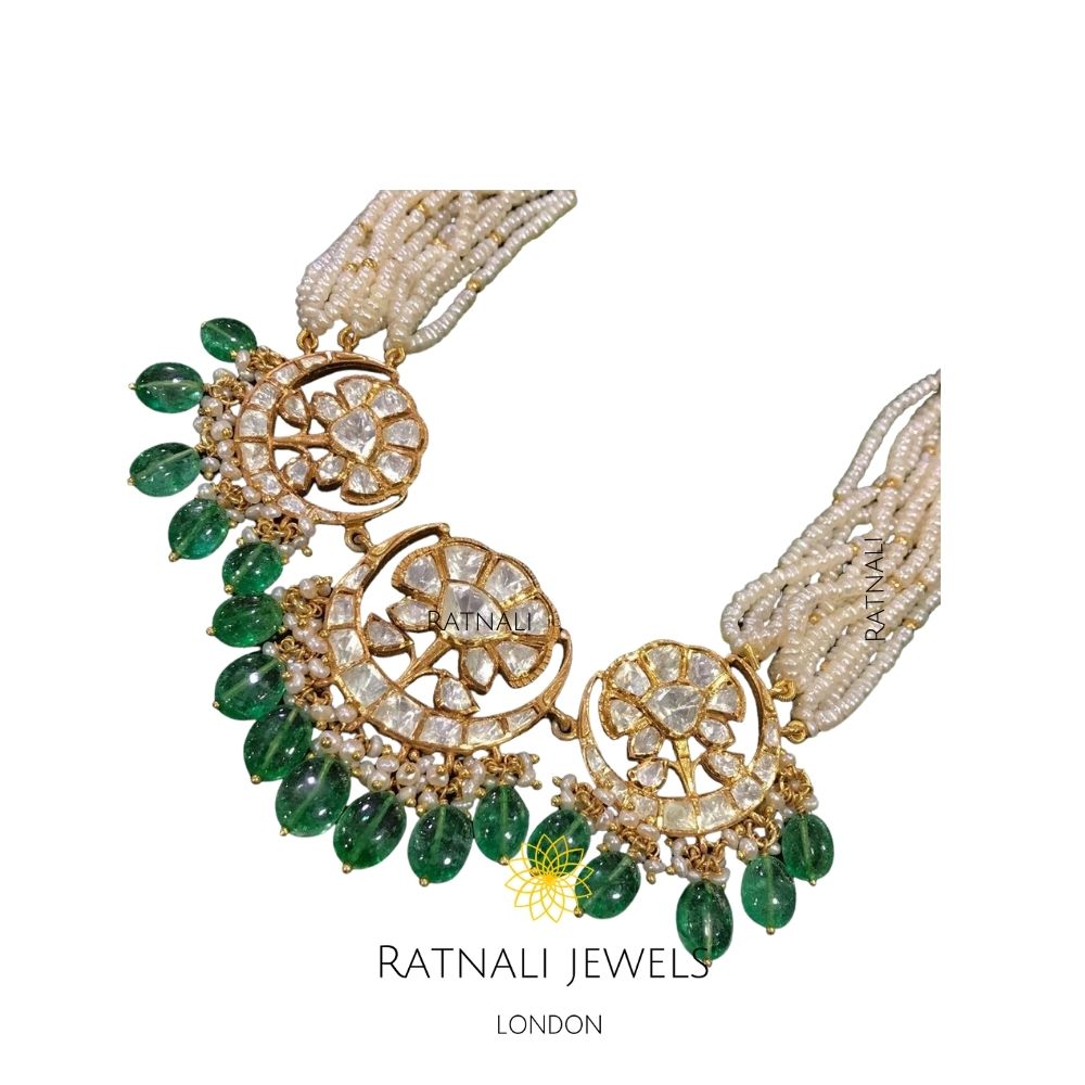 polki pearl necklace