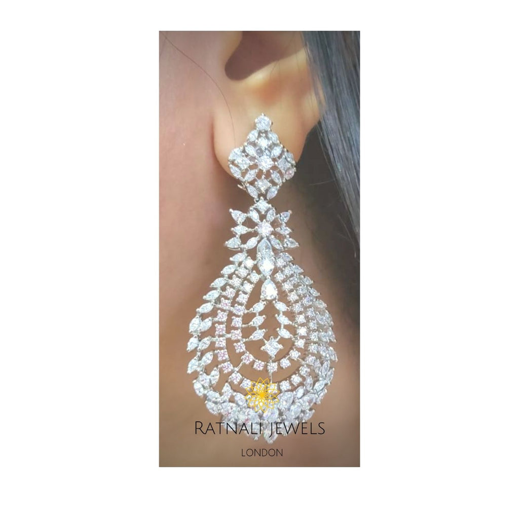 925 Sterling silver handmade vintage flower design stud earrings tribal  belly dance chandelier earrings gifting jewelry from india s557 | TRIBAL  ORNAMENTS