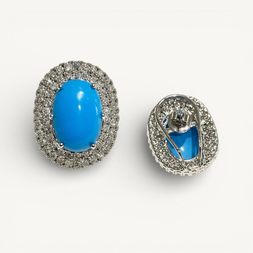 turquoise stud earrings UK